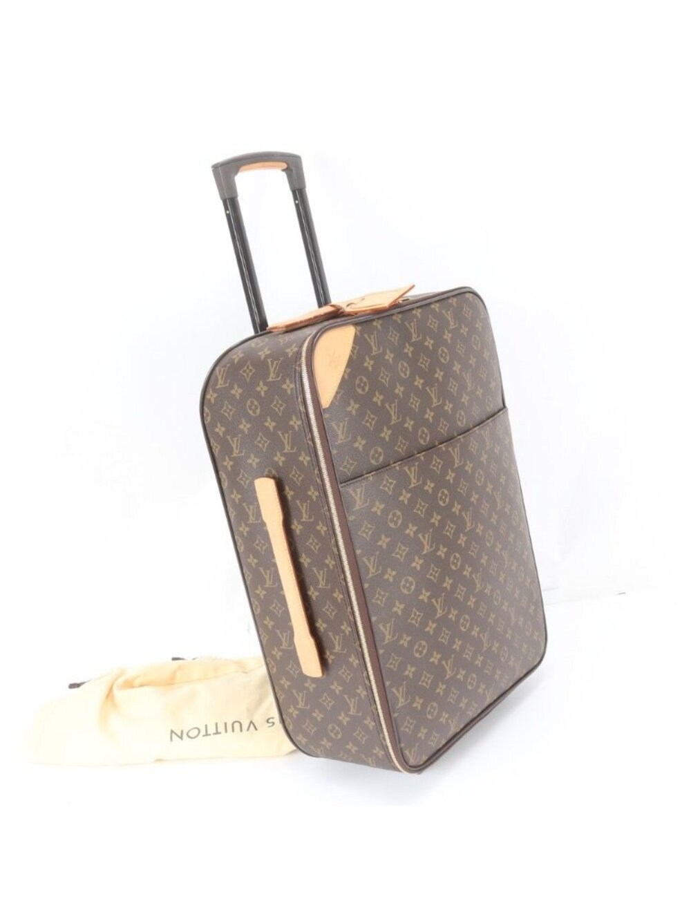 Louis Vuitton Monogram Pegase 55 Leather Suitcase Carry Case Bag
